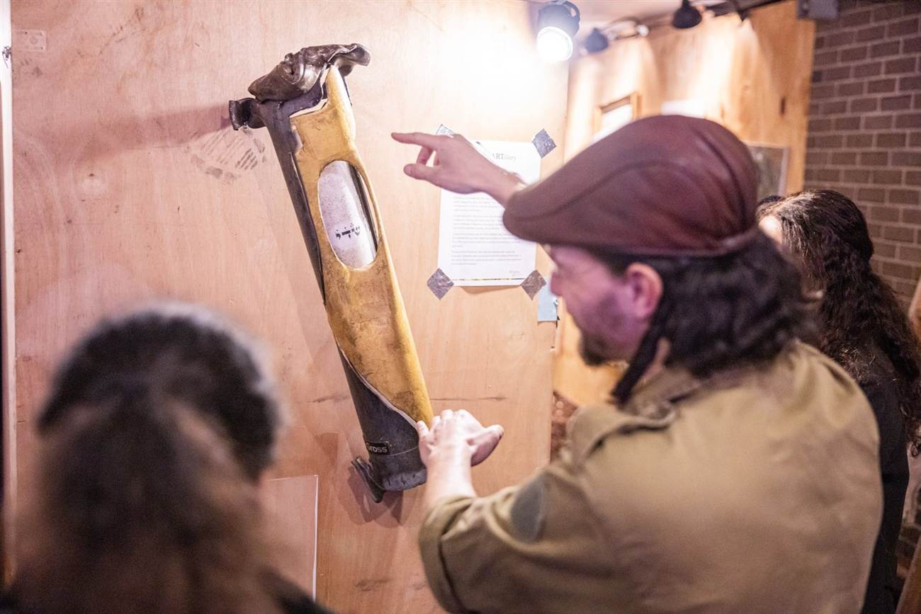 A mezuzah made from missile shrapnel